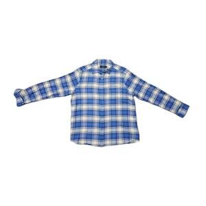 Vineyard Vines Tucker Shirt Mens Sz L Blue WHITE Plaid Button Chambray Whale